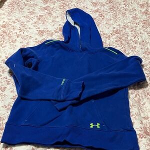 Under Armour Royal Blue Hoodie with Lime Details